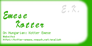 emese kotter business card